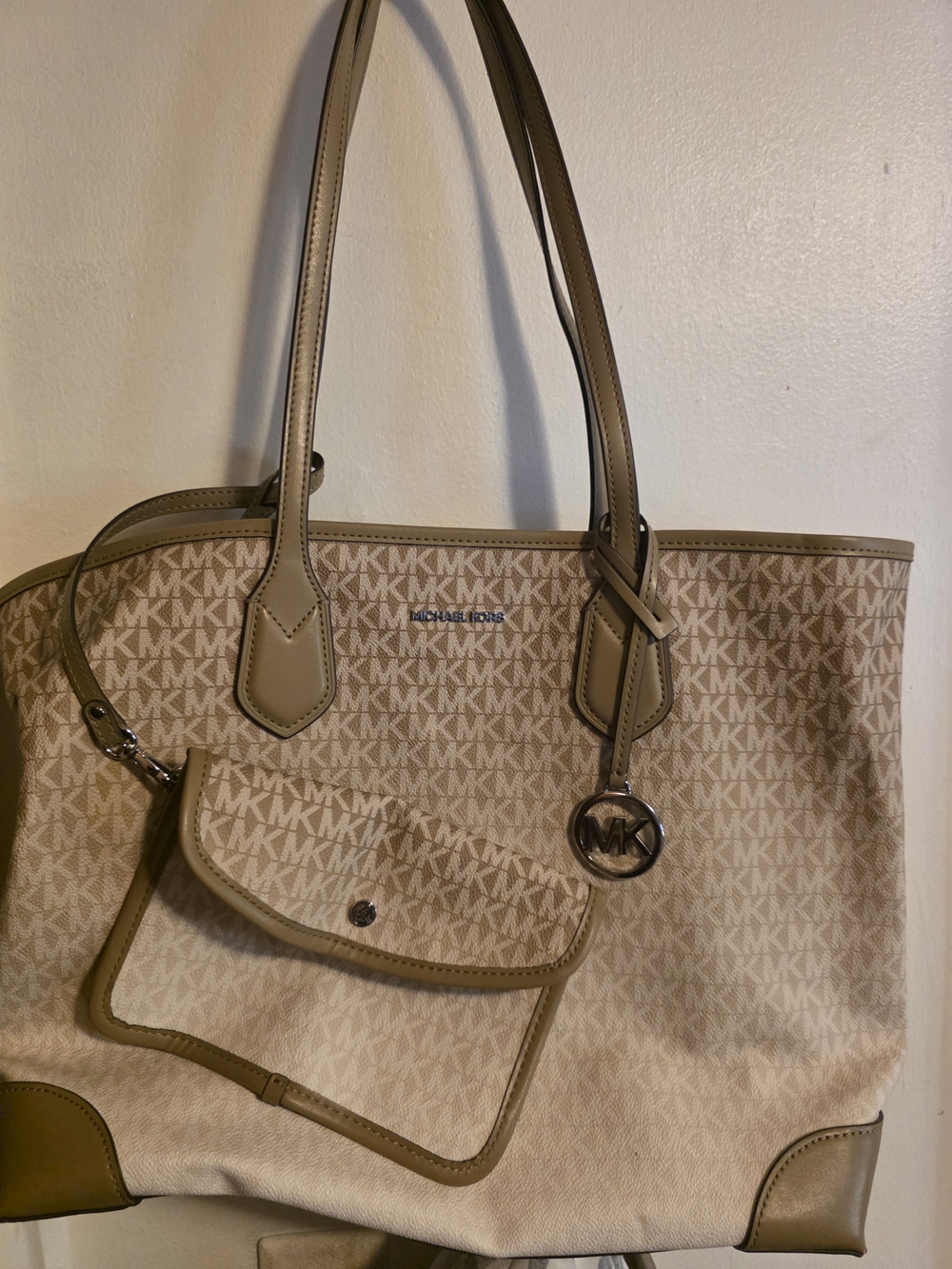 Michael Kors Tan Beige Signature MK Tote